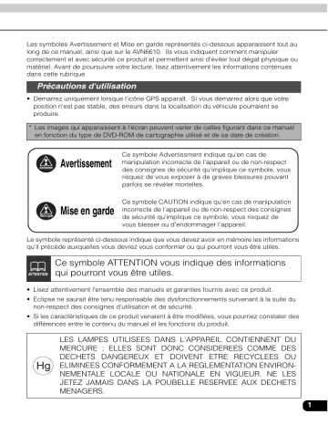 Mode d'emploi | Eclipse AVN6610 Manuel utilisateur | Fixfr