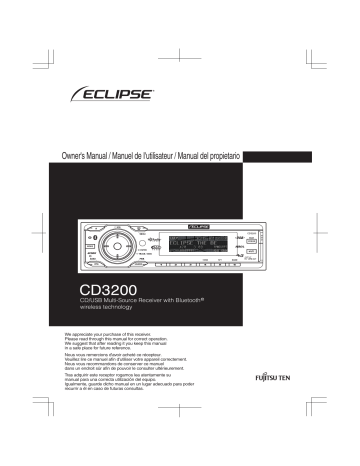 Mode d'emploi | Eclipse CD3200 Manuel utilisateur | Fixfr