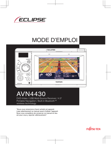 Mode d'emploi | Eclipse AVN4430 Manuel utilisateur | Fixfr