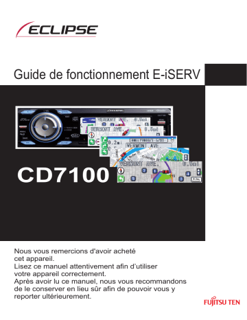 Mode d'emploi | Eclipse E-iSERV CD7100 Manuel utilisateur | Fixfr