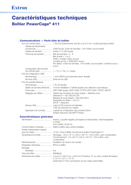 Extron PowerCage 411 spécification