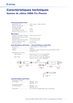 Extron USBA Pro Plenum Series spécification