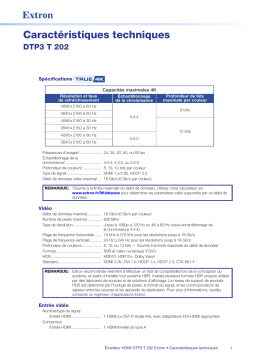 Extron DTP3 T 202 spécification