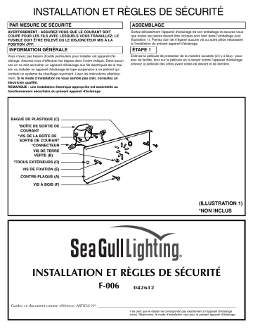 4700 | 4701 | 89343 | 4703 | 88242 | 44853 | 44854 | 49119 | 88243 | 44852 | Mode d'emploi | Generation Lighting 4702 De-Lovely Six Light Wall / Bath Manuel utilisateur | Fixfr