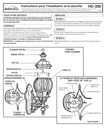 Mode d'emploi | Generation Lighting 88200 Wynfield One Light Outdoor Wall Lantern Manuel utilisateur | Fixfr