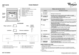 Whirlpool AKP 366 IX Oven Manuel utilisateur