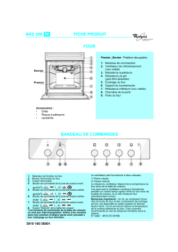 Whirlpool AKZ 308 WH Oven Manuel utilisateur