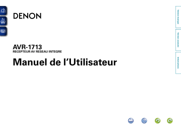Denon AVR-1713 5.1-channel home theater receiver Manuel du propriétaire | Fixfr
