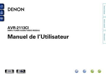 Denon AVR-2113CI 7.1 ch AV Receiver Manuel du propriétaire | Fixfr