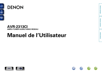Denon AVR-2313CI 7.2 ch AV Receiver Manuel du propriétaire | Fixfr