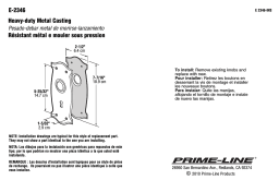 Prime-Line E 2346 Guide d'installation