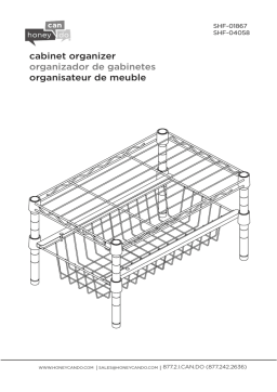 Honey-Can-Do SHF-01867 11 in. H x 15 in. W x 18 in. D Adjustable Steel Shelf with Basket Cabinet Organizer in Chrome Manuel utilisateur
