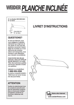 Weider WECCBE1000 Manuel utilisateur