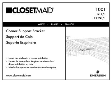 ClosetMaid 1001 Guide d'installation | Fixfr