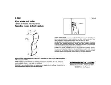 F 2538 | Mode d'emploi | Prime-Line Chrome Metal Window Sash Spring Lock (2-Pack) Manuel utilisateur | Fixfr