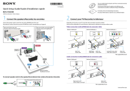 Sony BDV-E500W Manuel utilisateur
