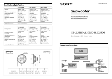 Sony L1035D4 Manuel utilisateur | Fixfr