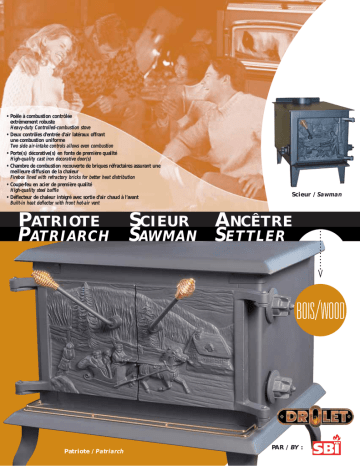 Drolet Heavy-duty Controlled-Combustion Stove Manuel utilisateur | Fixfr