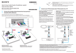Sony BDV-E2100 Guide d'installation rapide
