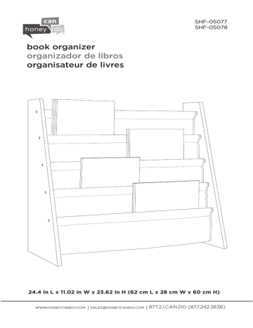Mode d'emploi | Honey-Can-Do SHF-05078 Itsy-Bitsy White Freestanding Kids Book Rack Manuel utilisateur | Fixfr