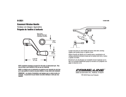 Prime-Line 5/16 in. Aluminum Casement Operator Crank Handle Window Operator Manuel utilisateur