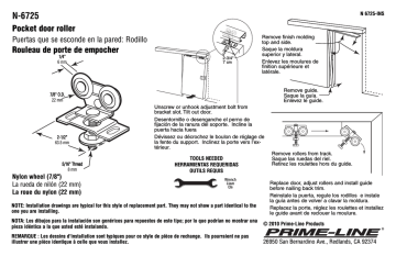 Mode d'emploi | Prime-Line N 6725 Pocket Door Top Roller Assembly Manuel utilisateur | Fixfr