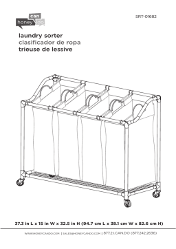 Honey-Can-Do Quad Laundry Sorter with Mesh Bags, Steel/Black Guide d'installation