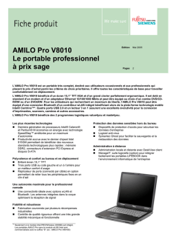 Fujitsu V8010 Manuel utilisateur