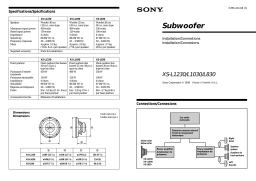 Sony XS-L830 Manuel utilisateur