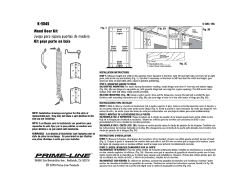 K 5045 | Prime-Line 7-Piece Wood Screen Door Hanging Kit Guide d'installation | Fixfr