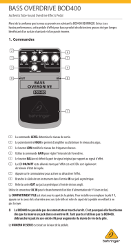 Behringer BOD400 Guitar and Bass Manuel du propriétaire