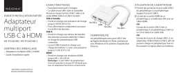 Insignia NS-PCACHM USB-C to HDMI Multiport Adapter Guide d'installation rapide