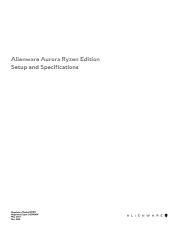 Alienware Aurora Ryzen Edition​ R10 Desktop Manuel utilisateur | Fixfr