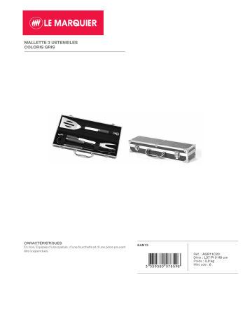 Product information | Le Marquier Malette 3 ustensiles Kit ustensiles Manuel utilisateur | Fixfr