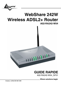 Atlantis A02-RA242-W54 Manuel utilisateur