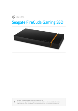 Seagate STJP500400 Firecuda Gaming SSD 500 GB Manuel utilisateur