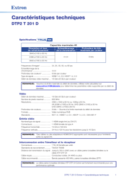 Extron DTP2 T 201 D spécification