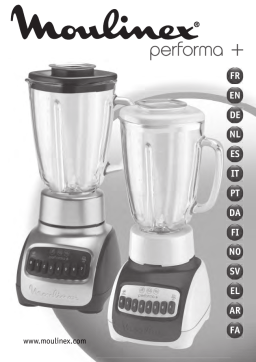 Moulinex LM6208FR blender performa + silver/noir Manuel utilisateur