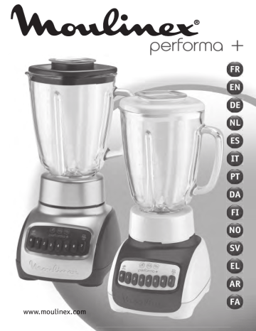 Moulinex LM6208FR blender performa + silver/noir Manuel utilisateur | Fixfr