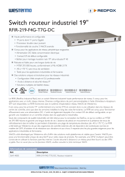 Westermo RFIR-219-F4G-T7G-DC 19” Rackmount Industrial Routing Switch Fiche technique