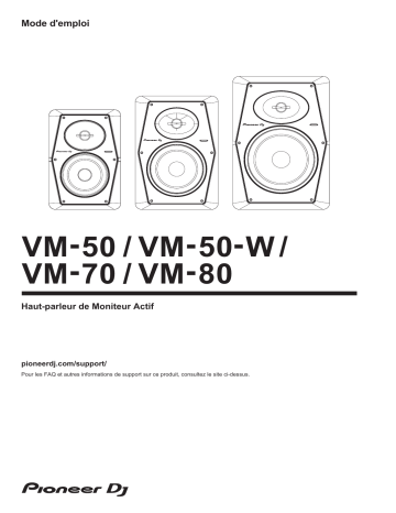 Pioneer VM-70 Monitor speaker Manuel du propriétaire | Fixfr