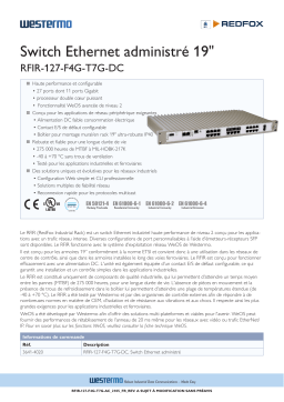 Westermo RFIR-127-F4G-T7G-DC 19” Rackmount Managed Ethernet Switch Fiche technique