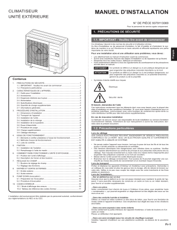AOUH24LMAS1 | Installation manuel | Fujitsu AOUH18LMAS1 Guide d'installation | Fixfr