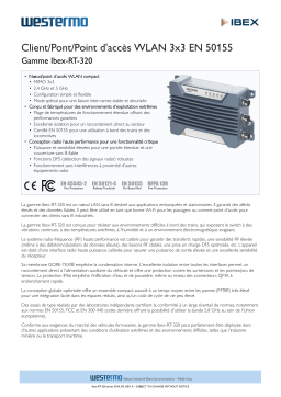 Westermo Ibex-RT-320 EN 50155 WLAN 3x3 Client/Bridge/Access Point Fiche technique