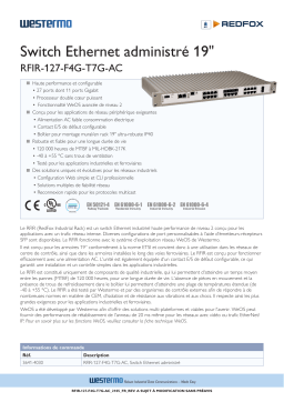 Westermo RFIR-127-F4G-T7G-AC 19” Rackmount Managed Ethernet Switch Fiche technique