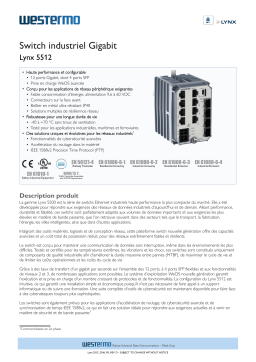 Westermo Lynx 5512-F4G-T8G-LV Industrial Gigabit Switch Fiche technique