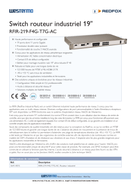 Westermo RFIR-219-F4G-T7G-AC 19” Rackmount Industrial Routing Switch Fiche technique
