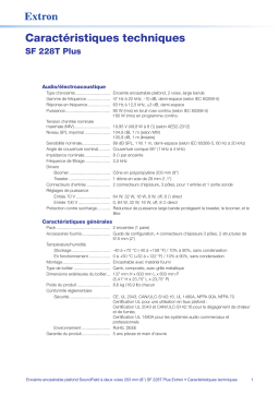 Extron SF 228T Plus spécification