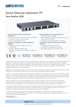 Westermo RedFox-5528-E-F16G-T12G-MV 19” Rackmount Managed Ethernet Switch Fiche technique