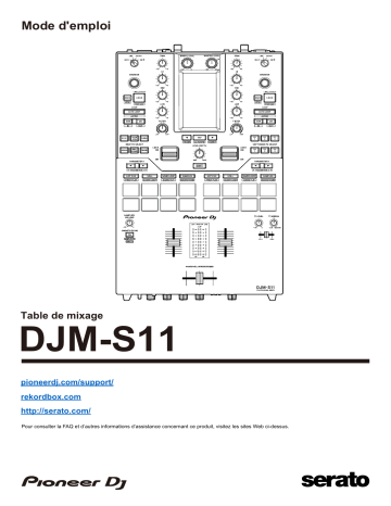 Pioneer DJM-S11 DJ Mixer Manuel du propriétaire | Fixfr